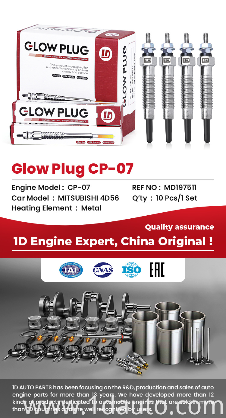 Diesel Engines Glow plug for Mitsubishi 4D56